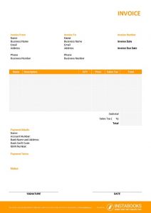 Online Google Docs invoice template with terms 2/10 net 30, automatic invoice numbering, logo, bank details, discount, tax calculation formula, signature