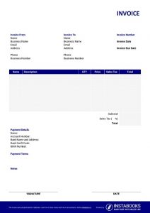 Printable Excel invoice template with terms 2/10 net 30, automatic invoice numbering, logo, bank details, discount, tax calculation formula, signature