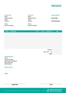 fine artist invoice template in Word, Excel, PDF, Google Docs & Sheets with terms 2/10 net 30, invoice number, logo, bank details, tax calculation formula