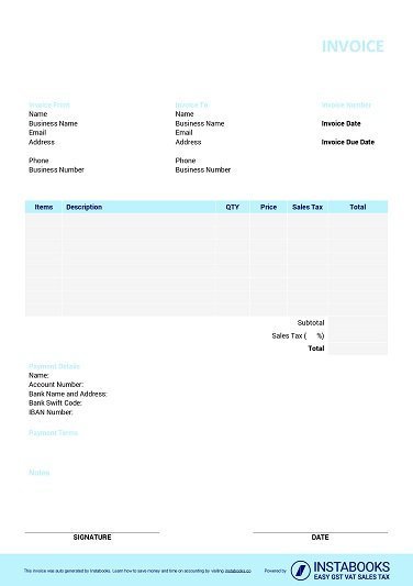 download free invoice templates instabooks new zealand