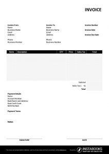 accounting invoice template in Word, Excel, PDF, Google Docs & Sheets with terms 2/10 net 30, invoice number, logo, bank details, tax calculation formula